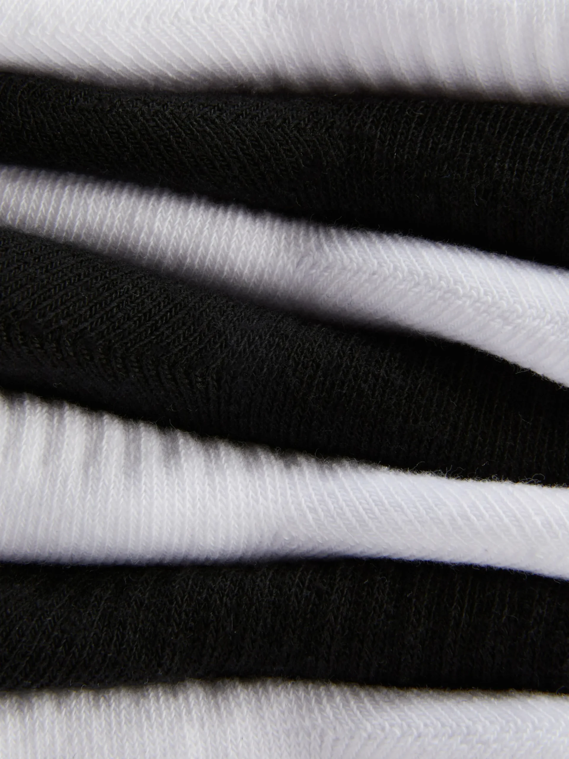 Socken|Primark Gestreifte Socken In Viertellänge, 5er-Pack Schwarz/Weiß