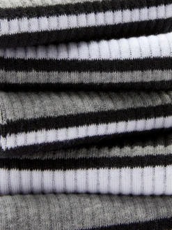 Socken|Primark Gestreifte Sportsocken, 5er-Pack Schwarz