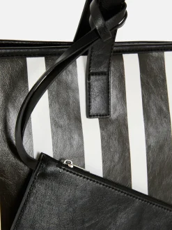Taschen Und Portemonnaies|Primark Gestreifte Tote Tasche Schwarz/Weiß
