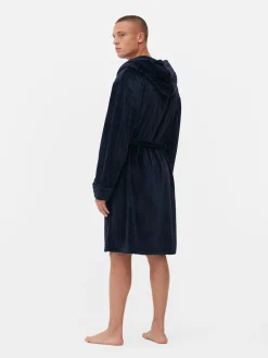 Schlafanzüge|Primark Gestreifter Bademantel Mit Ausgebranntem Effekt Marineblau