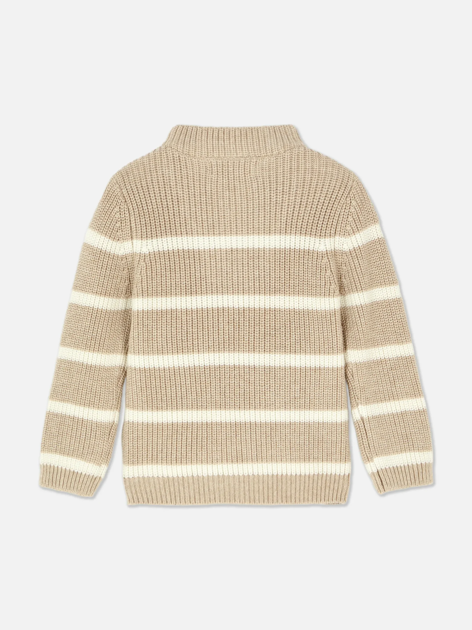 Pullover Und Cardigans|Primark Gestreifter Pullover Mit Trichterkragen Steinfarben