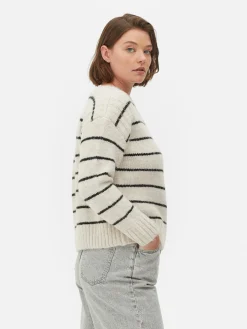 Pullover Und Cardigans|Primark Gestreifter Pullover Mit Geradem Schnitt Beige