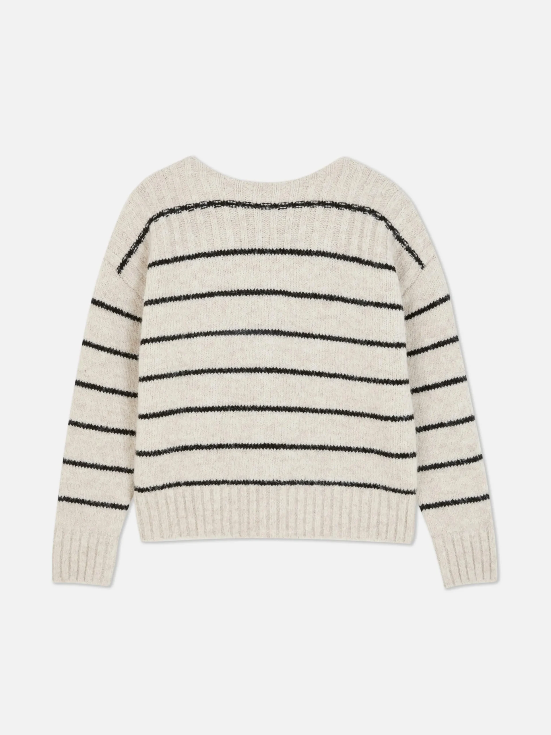 Pullover Und Cardigans|Primark Gestreifter Pullover Mit Geradem Schnitt Beige