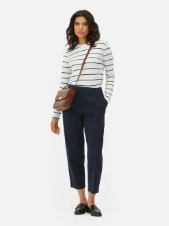 Tops Und T-Shirts|Primark Gestreiftes Langarmtop Marineblau