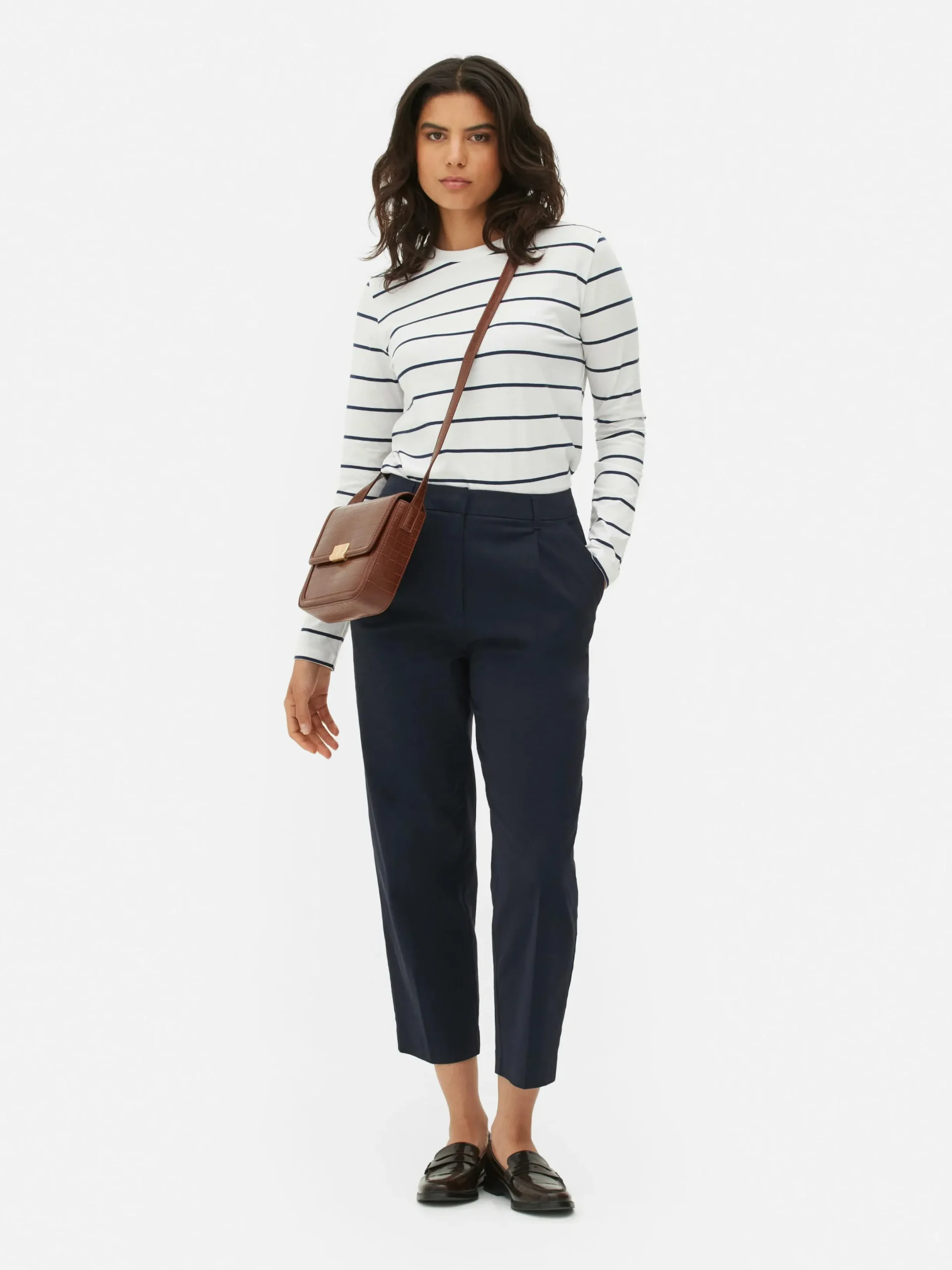 Tops Und T-Shirts|Primark Gestreiftes Langarmtop Marineblau