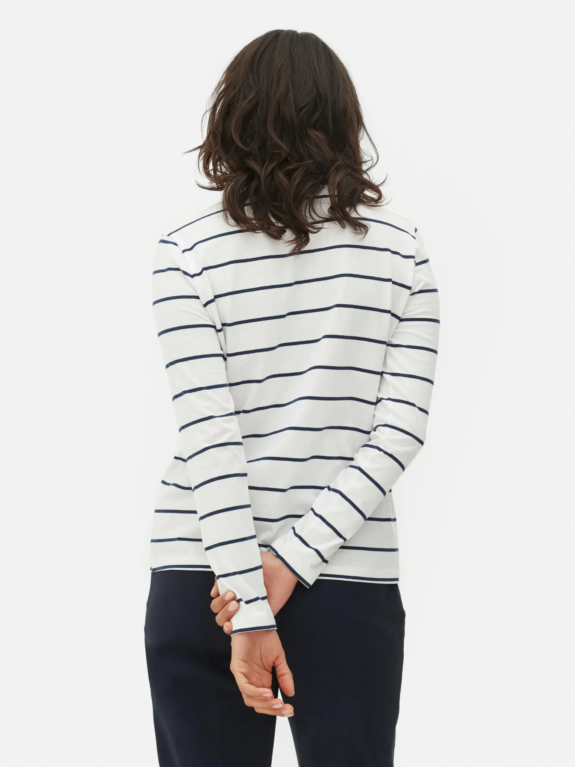 Tops Und T-Shirts|Primark Gestreiftes Langarmtop Marineblau