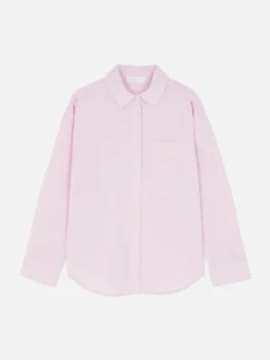 Blusen|Primark Gestreiftes Oxford-Hemd Rosa