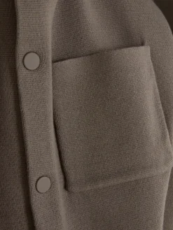 Hemden|Primark Gestricktes Hemd Mit Druckknöpfen Taupefarben