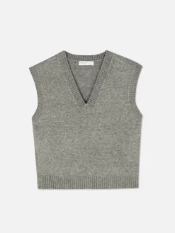 Pullover Und Cardigans|Primark Gestricktes Tanktop Mit V-Ausschnitt Grau