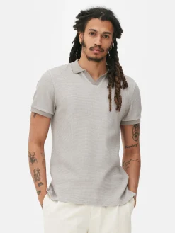 Tops Und T-Shirts|Primark Gestricktes T-Shirt Mit Reverskragen Grau meliert