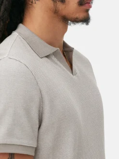 Tops Und T-Shirts|Primark Gestricktes T-Shirt Mit Reverskragen Grau meliert