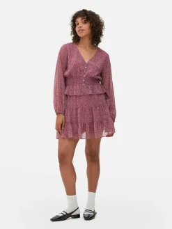 Röcke|Primark Gestufter Chiffon-Minirock Zum Kombinieren Violett