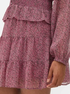 Röcke|Primark Gestufter Chiffon-Minirock Zum Kombinieren Violett