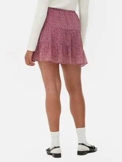 Röcke|Primark Gestufter Chiffon-Minirock Zum Kombinieren Violett