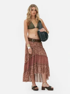 Röcke|Primark Gestufter „Rita Ora“ Maxirock Aus Chiffon Multi