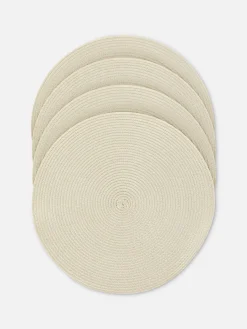 Geschirr|Primark Gewebte Platzdeckchen, 4er-Pack Beige