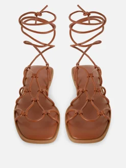 Sandalen|Primark Gladiatorensandalen Mit Riemchen Braun
