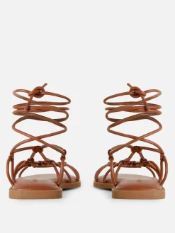 Sandalen|Primark Gladiatorensandalen Mit Riemchen Braun