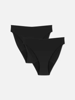 Slips|Primark Glatte Minislips, 2er-Pack Schwarz