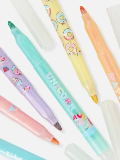 Basteln Und Handarbeiten|Primark Glitzer-Filzstifte, 6er-Pack Hellblau