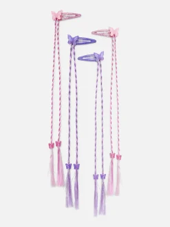 Haarschmuck|Primark Glitzernde Schmetterlings-Haarspangen, 4er-Pack Multi
