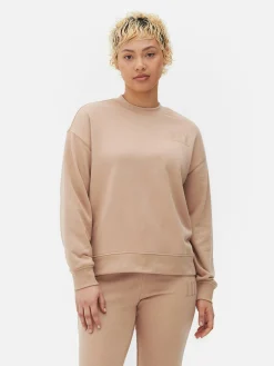 Loungewear|Hoodies Und Sweatshirts|Primark Grafik-Sweatshirt Mit Rundhalsausschnitt Taupefarben