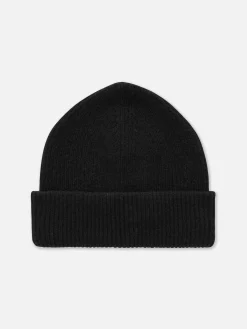 Mützen, Handschuhe Und Schals|Primark Grobstrick-Beanie Mit Umschlag Schwarz
