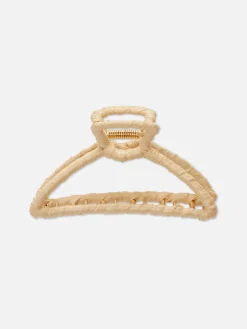 Haarschmuck|Primark Große Bast-Haarspange Naturfarben