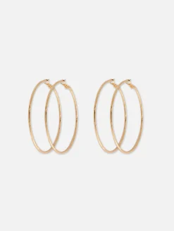 Schmuck|Primark Große Creolen, 2er-Pack Gelb