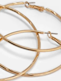 Schmuck|Primark Große Creolen, 2er-Pack Gelb