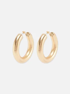 Schmuck|Primark Große Creolen In Metallic-Optik Gelb
