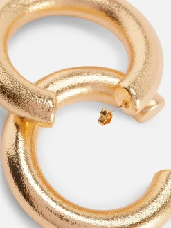Schmuck|Primark Große Creolen In Metallic-Optik Gelb