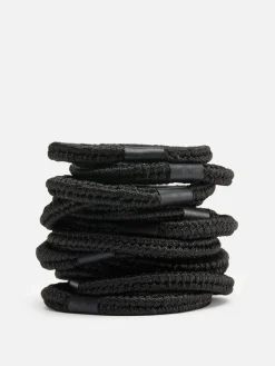 Haarschmuck|Primark Große Haargummis, 12er-Pack Schwarz