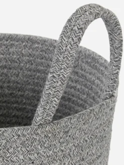 Aufbewahrungsboxen Und Körbe|Primark Großer, Gewebter Korb Grau meliert