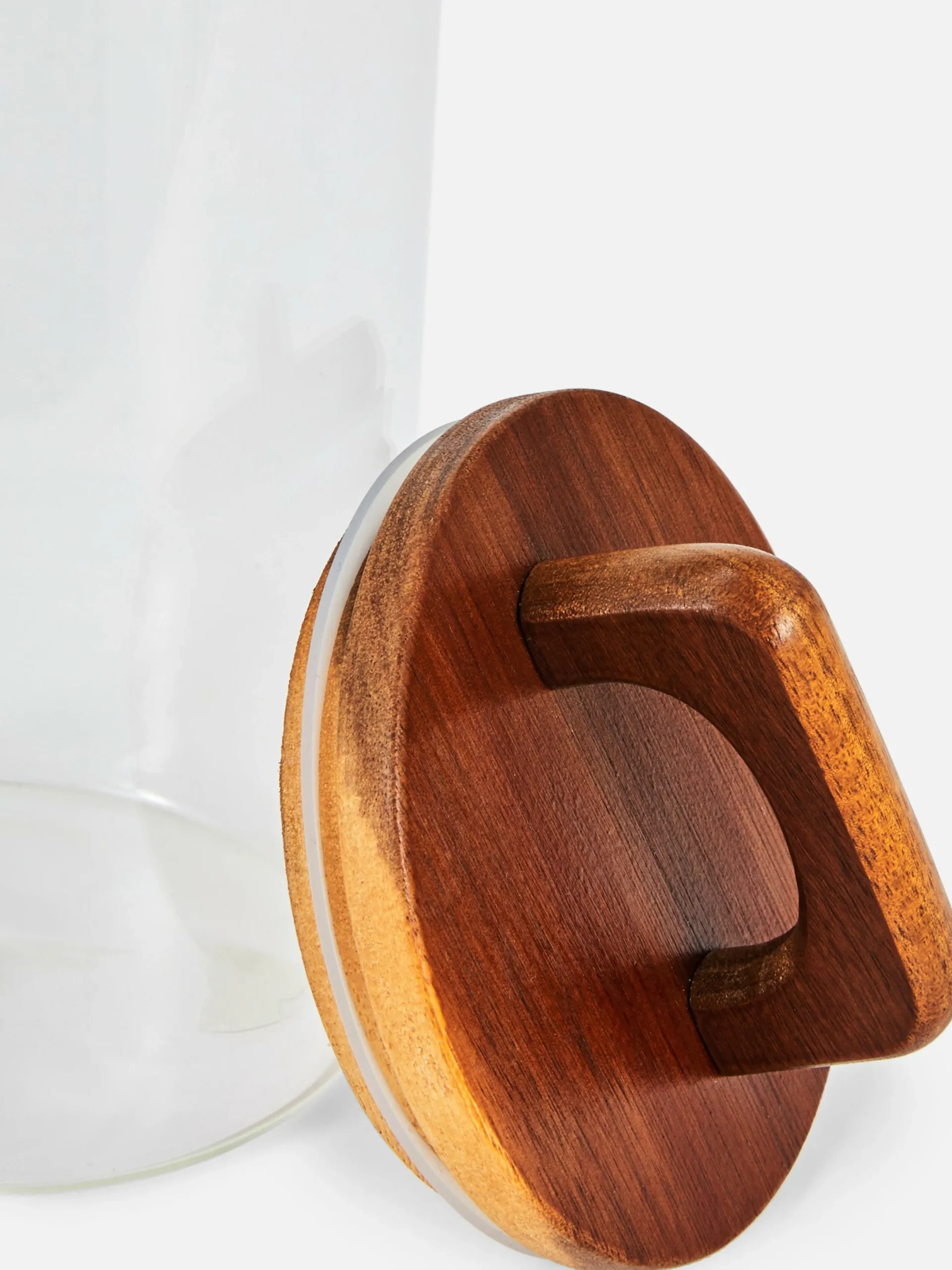 Geschirr|Primark Großer Glaskanister Mit Holzgriff Transparent