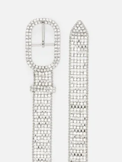 Gürtel|Primark Gürtel Mit Ziersteinen Silber