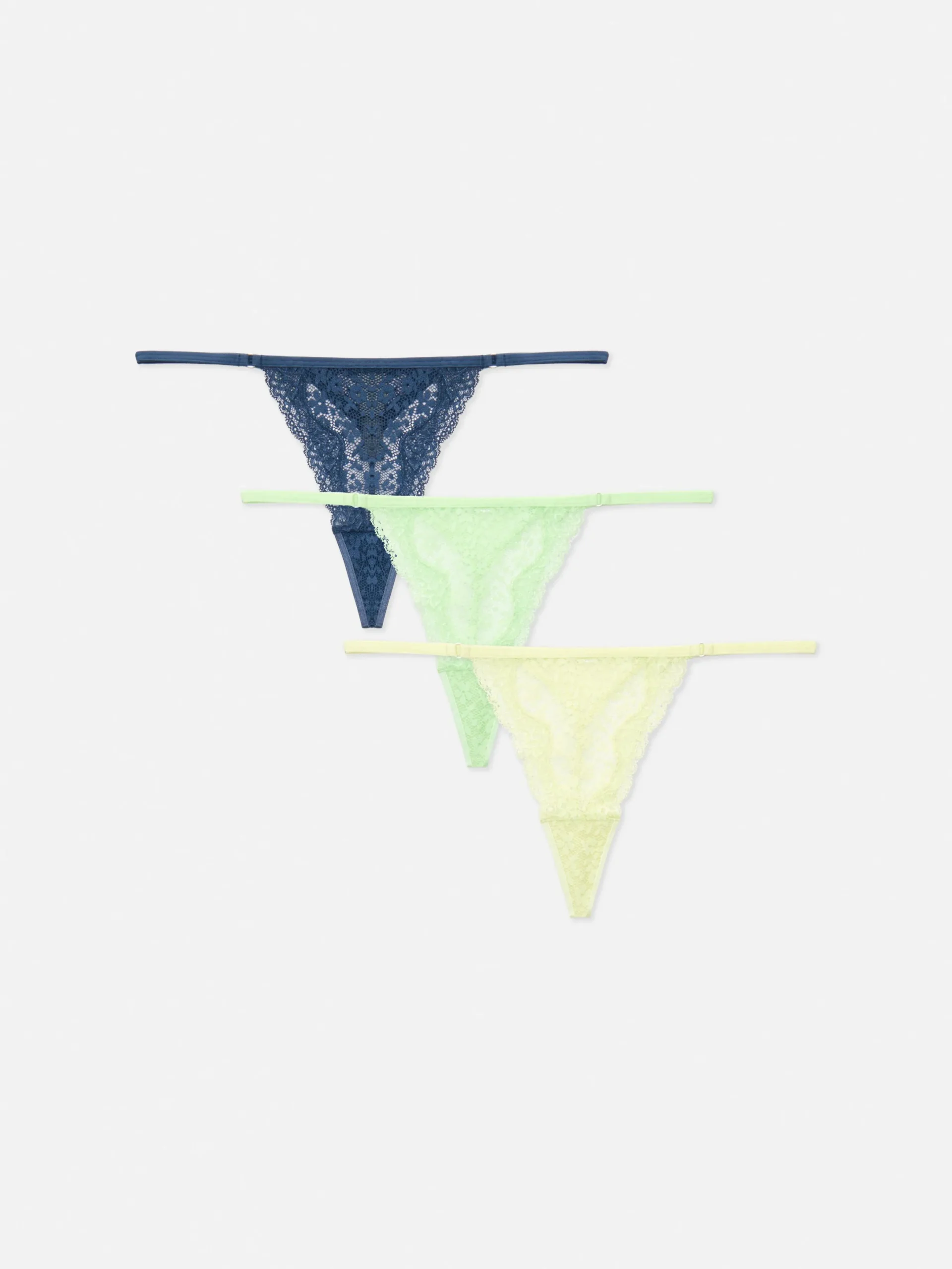 Slips|Primark G-String-Tangas Aus Spitze, 3er-Pack Gelb
