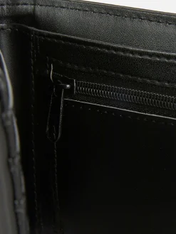 Taschen Und Portemonnaies|Primark Gummierte Faltbrieftasche Schwarz