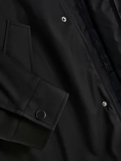 Jacken Und Mäntel|Primark Gummierter Parka Mit Kapuze Schwarz