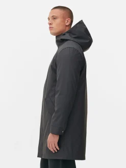 Jacken Und Mäntel|Primark Gummierter Parka Mit Kapuze Grau