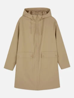 Jacken Und Mäntel|Primark Gummierter Regenmantel Mit Kapuze Kamelbraun