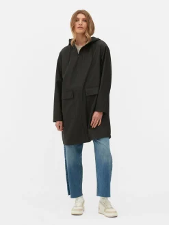 Jacken Und Mäntel|Primark Gummierter Regenmantel Mit Kapuze Schwarz