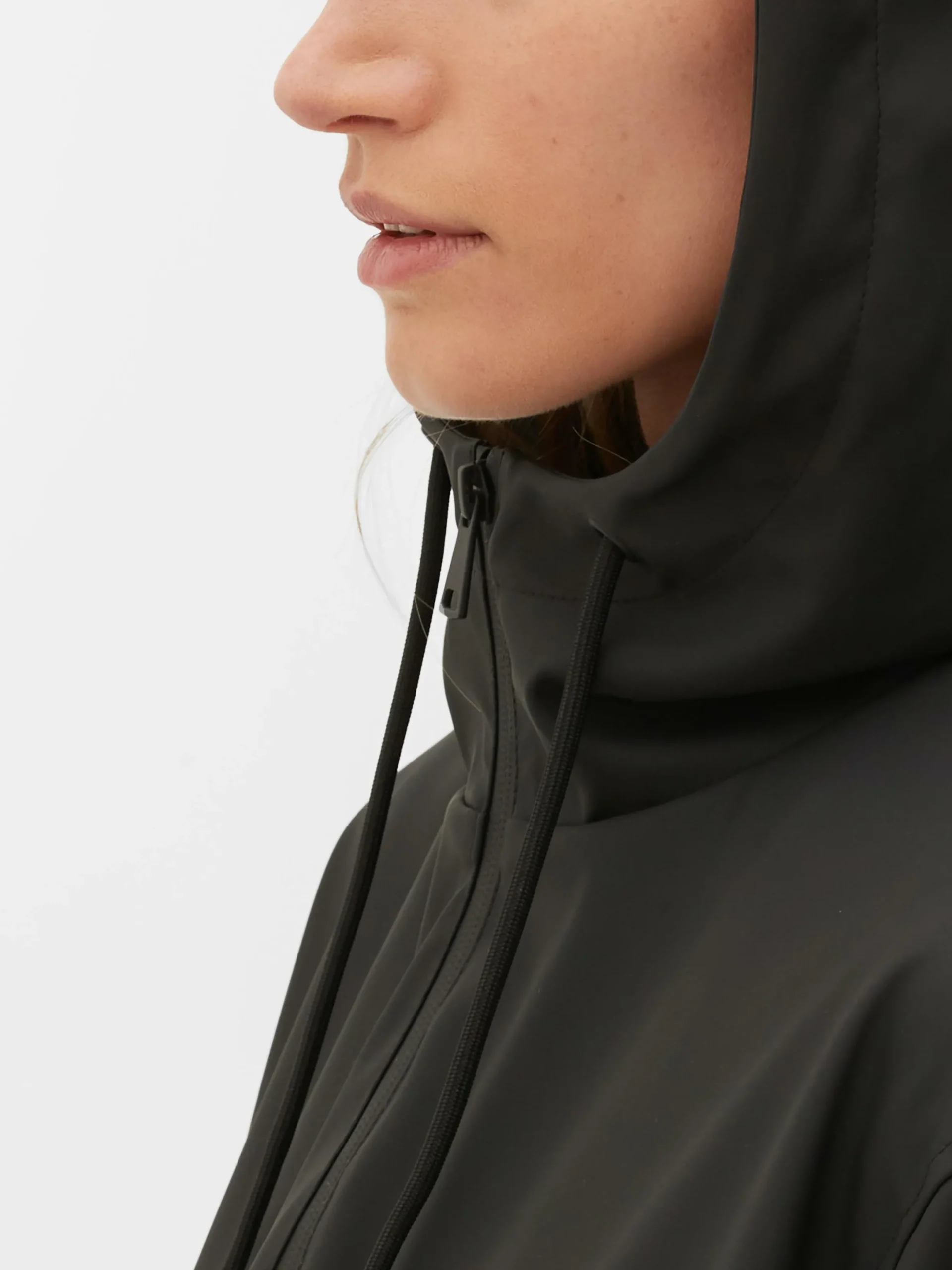 Jacken Und Mäntel|Primark Gummierter Regenmantel Mit Kapuze Schwarz