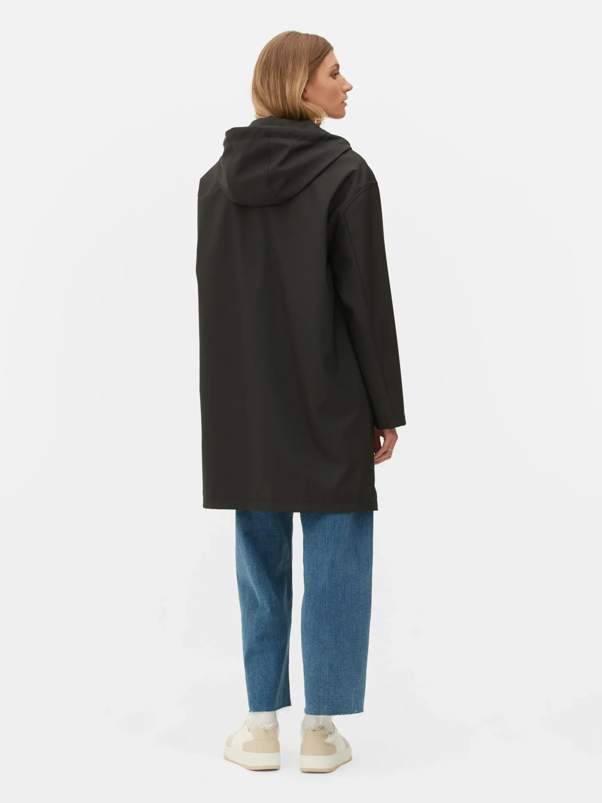 Jacken Und Mäntel|Primark Gummierter Regenmantel Mit Kapuze Schwarz