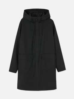 Jacken Und Mäntel|Primark Gummierter Regenmantel Mit Kapuze Schwarz