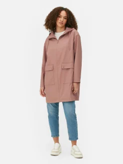 Jacken Und Mäntel|Primark Gummierter Regenmantel Mit Kapuze Rosa