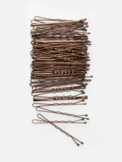 Haarschmuck|Primark Haarklammern, 60er-Pack Braun