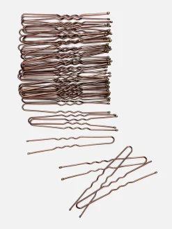Haarschmuck|Primark Haarklammern In Schachtel, 40er-Pack Braun