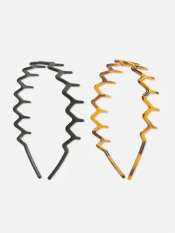 Haarschmuck|Primark Haarreife Mit Zickzack-Design, 2er-Pack Braun