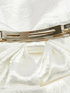 Haarschmuck|Primark Haarschleife Aus Satin Mit Knittereffekt Weiß